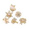 Lapel Brooch Collection, Six-Piece Alloy Accessory Set with Varied Decorative Motifs for Business Attire, Wedding Outfits, Jackets, and Scarves