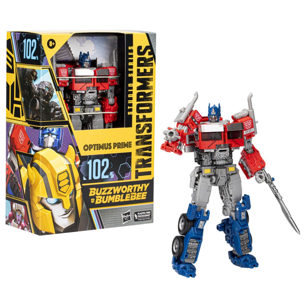

Hasbro Transformers: Rise of the Beasts Buzzworthy Bumblebee Studio Series 102BB Optimus Prime 16cm Action Figure