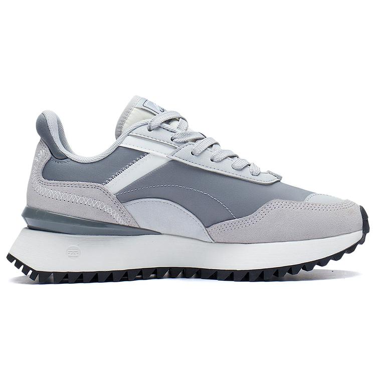 New LiNing Zaiwu Cushioned Anti Slip And Wear Resistant Lightweight Low Top Sports Casual Shoes Men's White Gray AGCS261-5