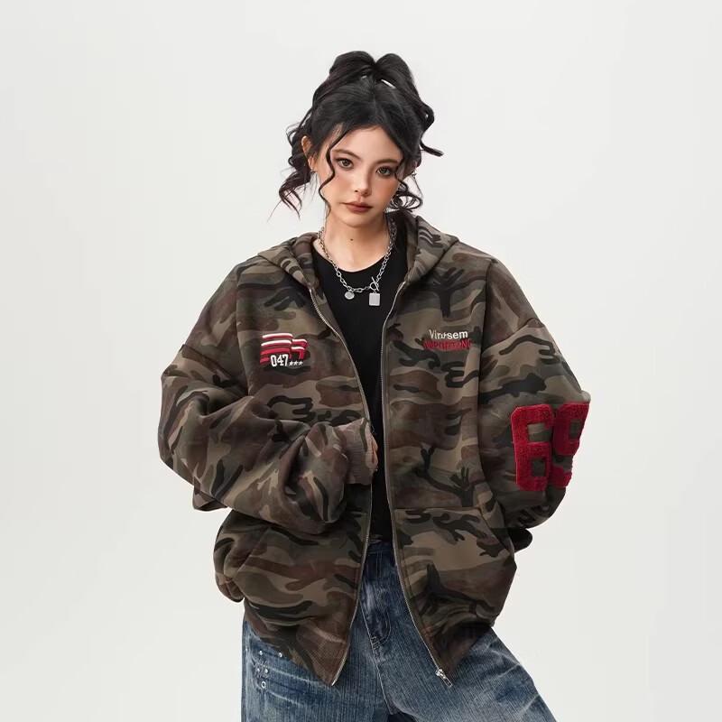 Cardigan cu glugă BWKA Camuflaj Retro