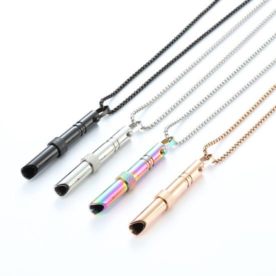 Mindful Breathing Necklace Anxiety Reduction Necklace Stainless Steel Stress And Panic Relief Necklace Adjustable Length Meditation Inner Peace