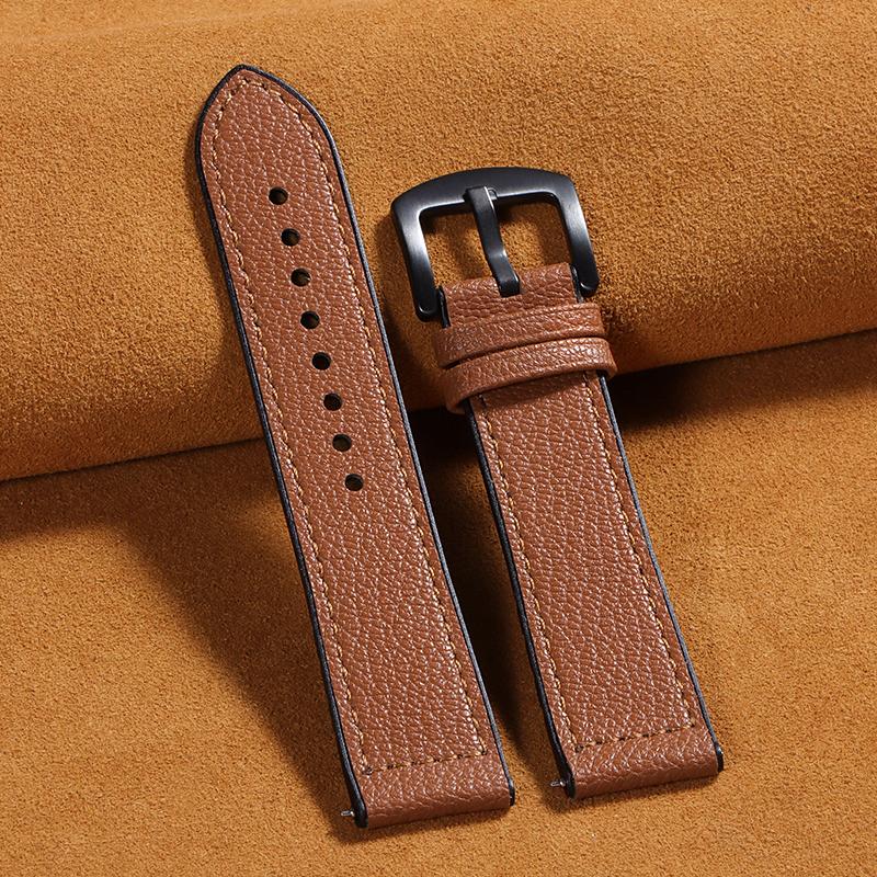 Handgefertigtes Retro Ölwachs Echtes Leder Kalbsleder Armband 20mm 22mm Schnellverschluss Damen Uhrenarmband Rindsleder Armband Zubehör