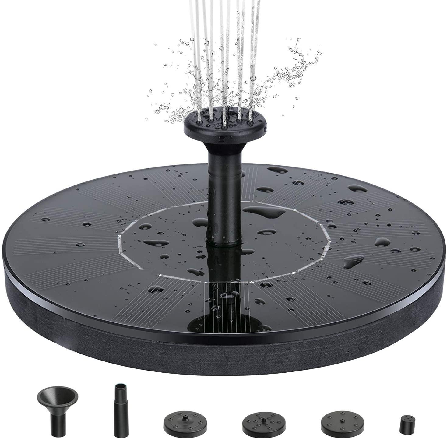 

Solar Floating Bird Bath Fountain Pump for Outdoor Garden or Pool 13cm Diameter