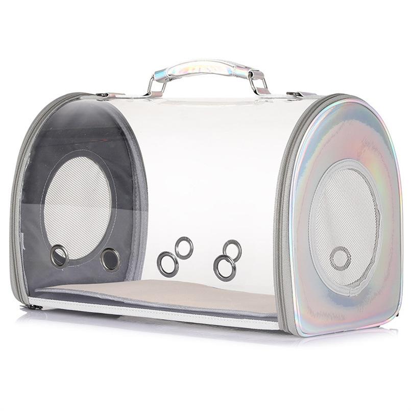 Cat Pet Large Capacity Transparent Shoulder Oblique Span Universal Dog Backpack Lightweight Breathable Portable Cat Bag