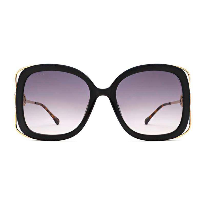 GUCCI Eyewear Horsebit Detail Square Frame Sunglasses