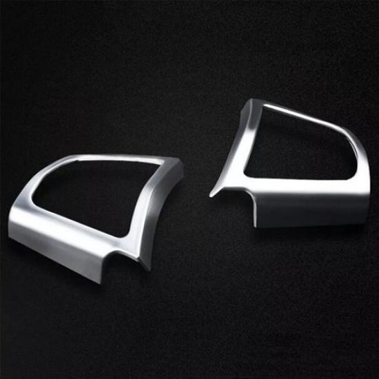2Pcs Car Steering Wheel Button Cover Trims For BMW 5 7 Series F10 F11 GT F07 F01