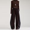 Maillard Women's Wide-Leg Velvet-Lined Sports Sweatpants for Autumn/Winter
