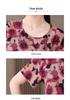 Women's Cotton Linen Two-Piece Set - Stylish Printed Short-Sleeve, Round Neck, Large Size for Mom's Summer Fashion