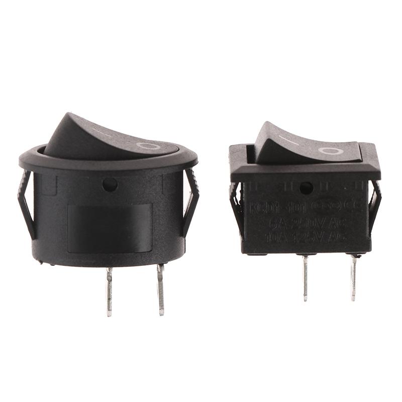 10Pcs /Lot Kcd1/Kcd7 Oval Rocker Switch 2 Pins 2 Gears Electric Kettle Rocker Power Switch On-Off Boat Shape Switch