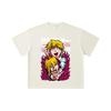 260 GSM Double Yarn 32 Count 100% Cotton Chainsaw Man V39 Denji Power Print Unisex Heavy Cotton T Shirt