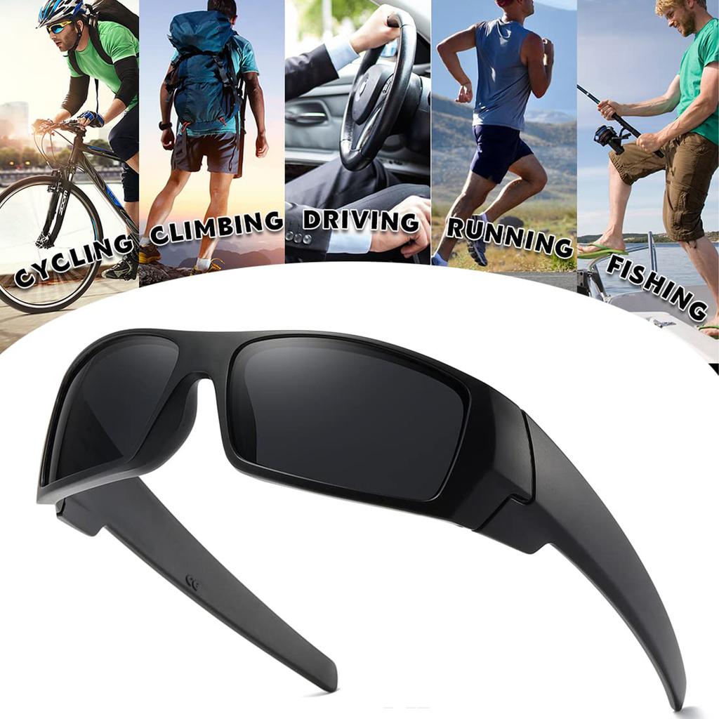 2er-Pack Sport-Sonnenbrillen für Herren, modisches Design, UV400-Schutz, geeignet zum Radfahren, Laufen, Autofahren, Klettern und Angeln.