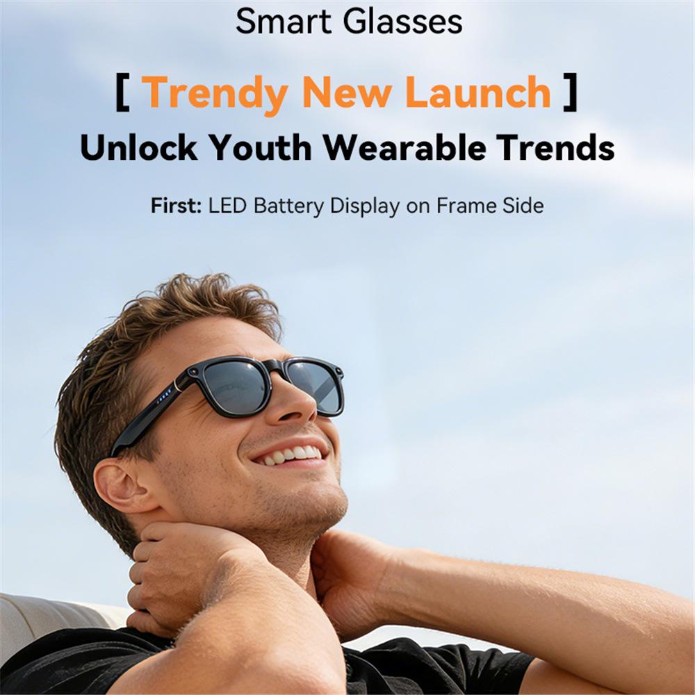 X01 Smart Glasses: 8MP Camera, 6-Axis Gyro, Image Stabilization, 1200P Video, AI Translation, Charging Case