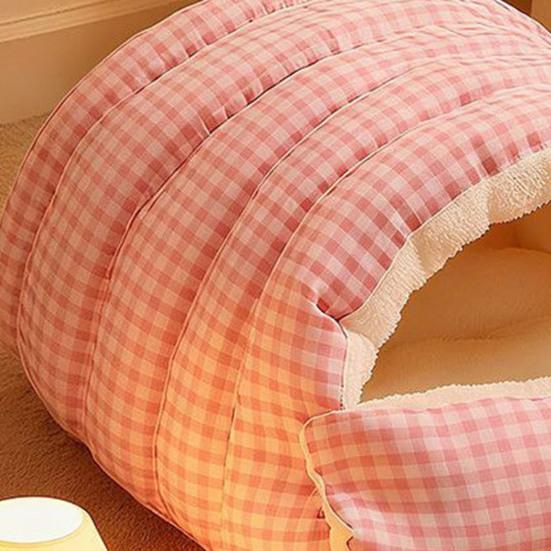 Kočičí jeskyně Postel Útulná uzavřená kočičí postel s krytem s kapucí Omyvatelný plyšový stan pro kočky Nadýchaná uklidňující postel pro mazlíčky pro malé psy a kočky