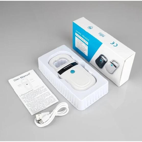 128/256 Records Portable Animal Clip Scanner Pet Microchip Display Screen Scanner Animal Handheld Reader for Animal Management