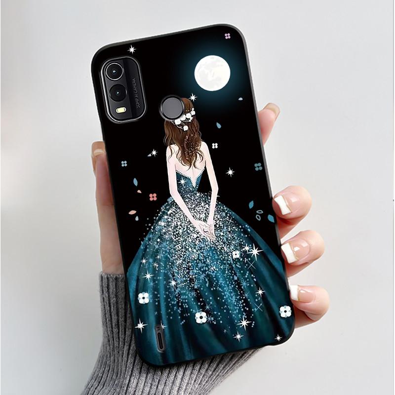Per Nokia G11+ G11 G21 Custodia Coppia Moda Farfalle Fiori Nero Morbido Silicone TPU Cover Posteriore per Telefono Nokia G11 Plus