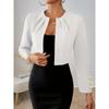 Blazer court uni à manches longues ajusté pour femme