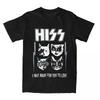 Hiss Rock Cats T-Shirt Men Women  Plus  O-Neck Overd Streetwear Vintage Daily Casual Harajuku Unisex Tees#Color