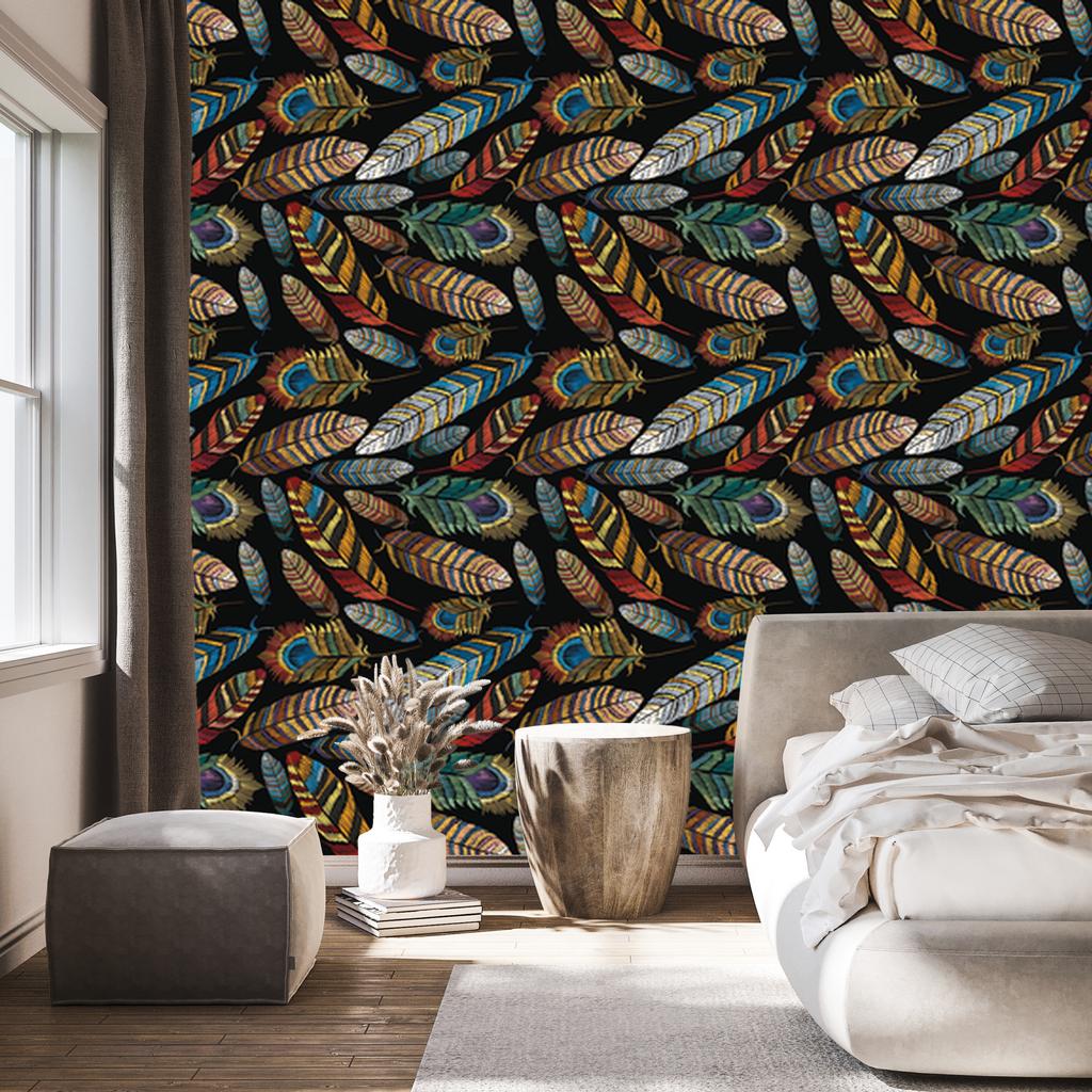 Feathers wallpaper for living room and bedroom 50x1000