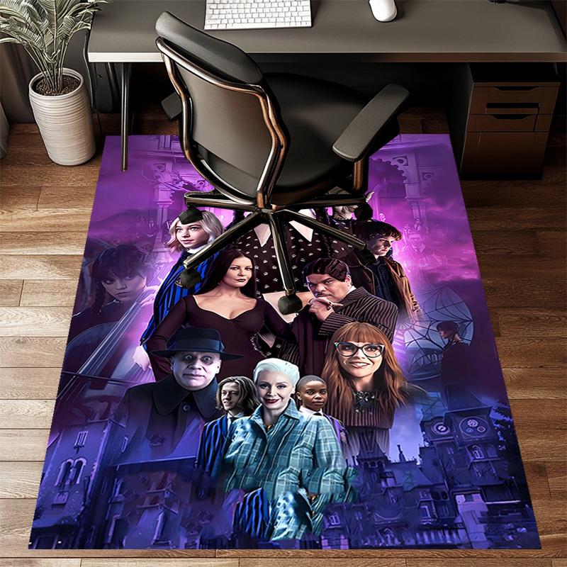 1pc Addams Family Wednesday4 Design Printed Area Rug Carpet for Bedroom Living Room Home Decor Rugs Mat Non Slip Mat Rug for Bedside