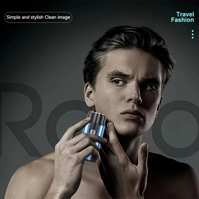 Mini Portable Electric Usb Rechargeable Shaver Mens Razor Portable Waterproof Razor Pocket Size Wet and Dry Mens Razor Trimmer