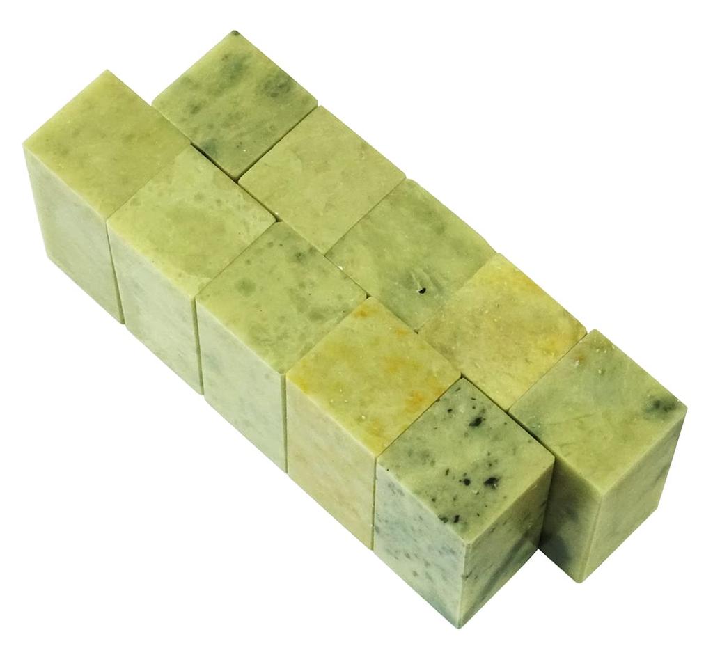 Kobaido Seal Carving Material, Aota Stone (24mm x 50mm), Aota Blue and White Seal, 2.4cm Square [Set of 10]