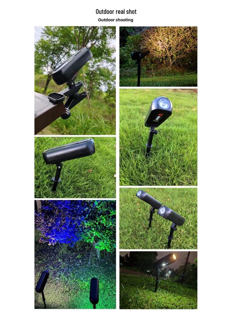 Solar LED Spotlights for Outdoor Lawn, Garden, and Courtyard Lighting