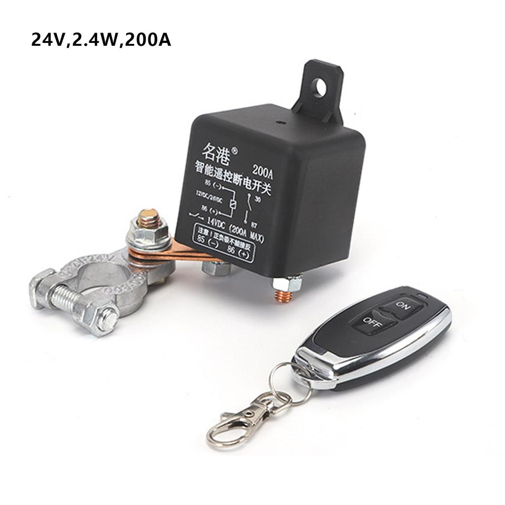 12V 200A Universal Batterie Schalter Relais Integrierte Drahtlose Fernbedienung Trennen Cut Off Isolator Master