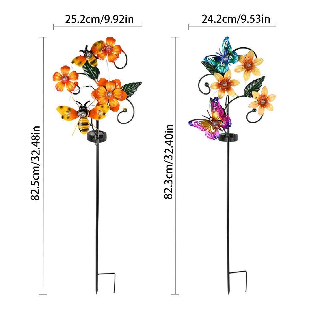 Realistic Solar Garden Floor Lamp Waterproof Solar Stake Light Landscape Lawn Lamp  House