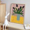 Diamond painting kit flower vase full diamond round mosaic handmade home decoration gift