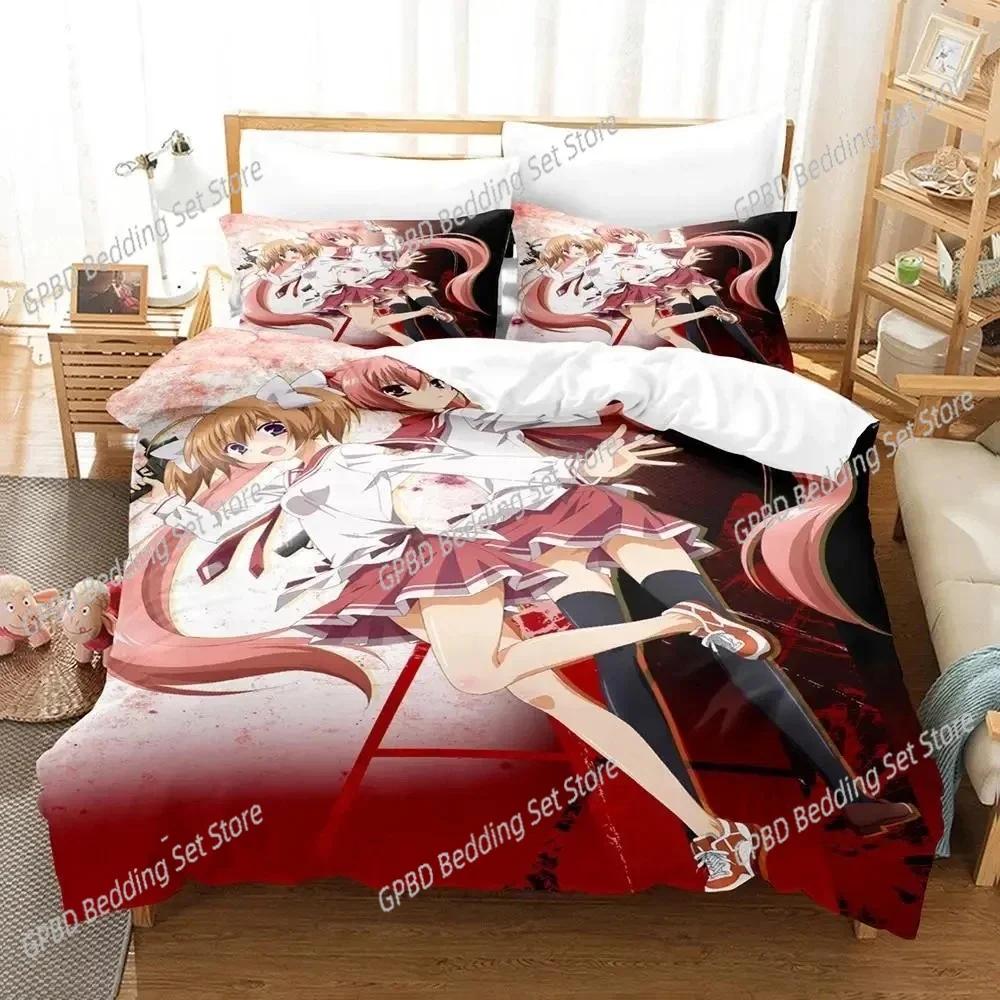 

Anime Aria The Scarlet Ammo Hidan No Aria Bedding Set Bedroom Soft Modern Bedspreads Comefortable Duvet Cover Quilt Pillowcase EU Single(135*200cm)3pcs