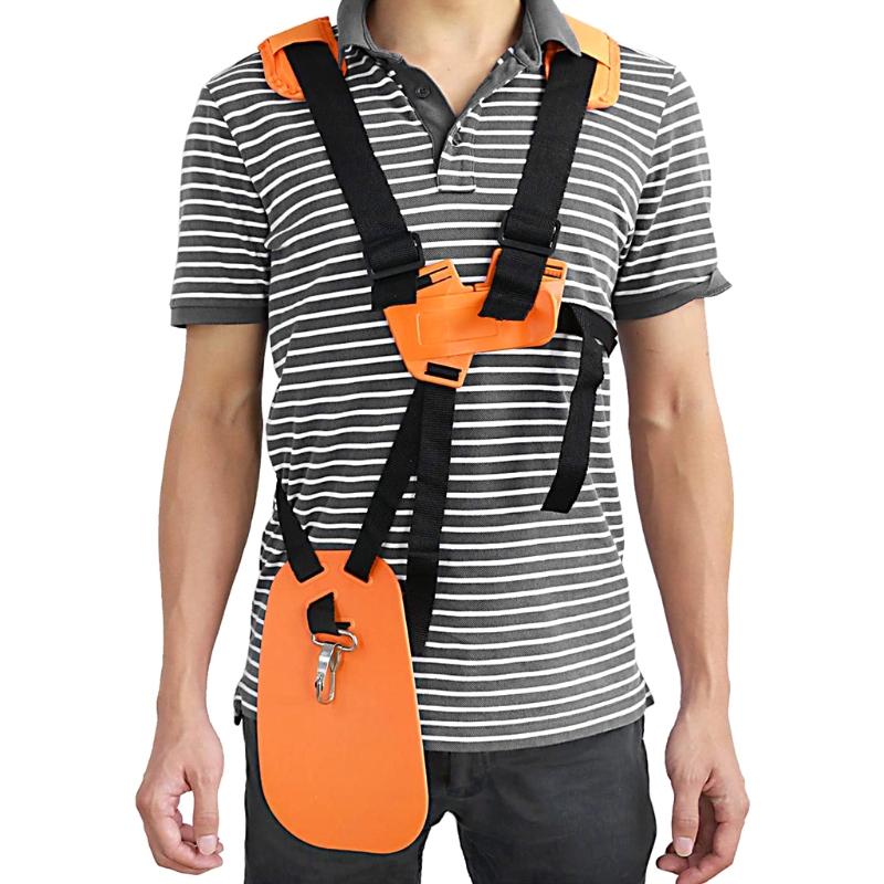Trimmer Shoulder Strap Weed Eater Strap Trimmer Harness Easily Adjustable Double Shoulder Mower Belt for Garden Cutter