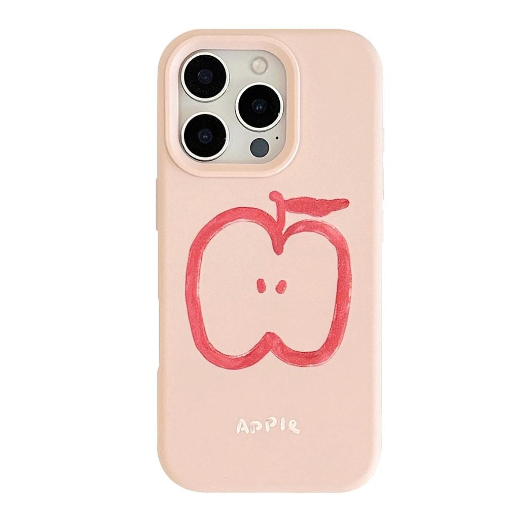 Creative Line Fruit Suitable for IPhone Apple 17Pro Mobile Phone Case 15/16 Glutinous Rice 13 Liquid 12 Simple 14