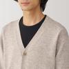 MUJI Washable Wool Size Size Small Men's Mid-Gauge V-Neck Cardigan, Oatmeal, AA0PHA4A, Men's