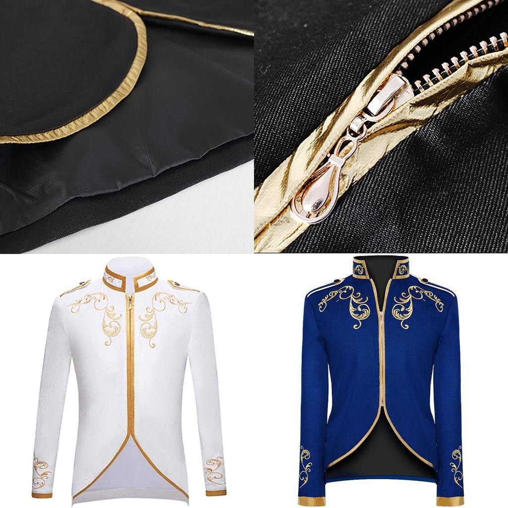Squisito Blazer da Uomo Principe di Palazzo Con Ricami Dorati Perfetto Per Costume di Halloween