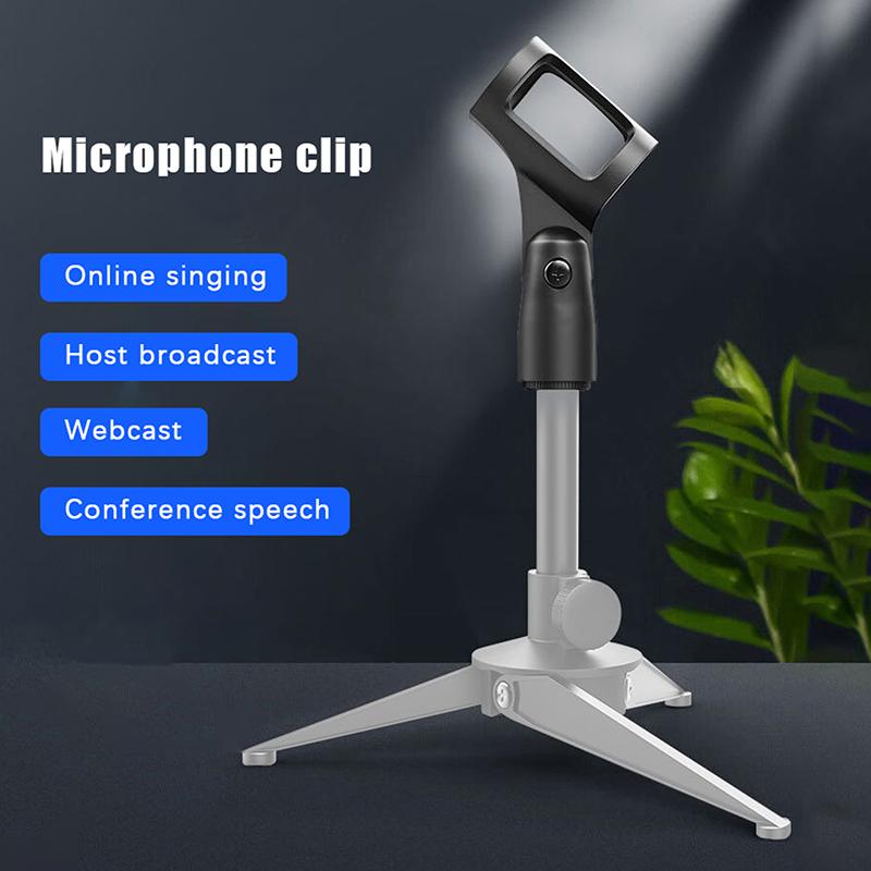 2Pcs Universal Microphone Clip For Handheld Wireless/ Wired Mic Mount Holder Stand Rotatable Durable Stand Mic Clip Accessories
