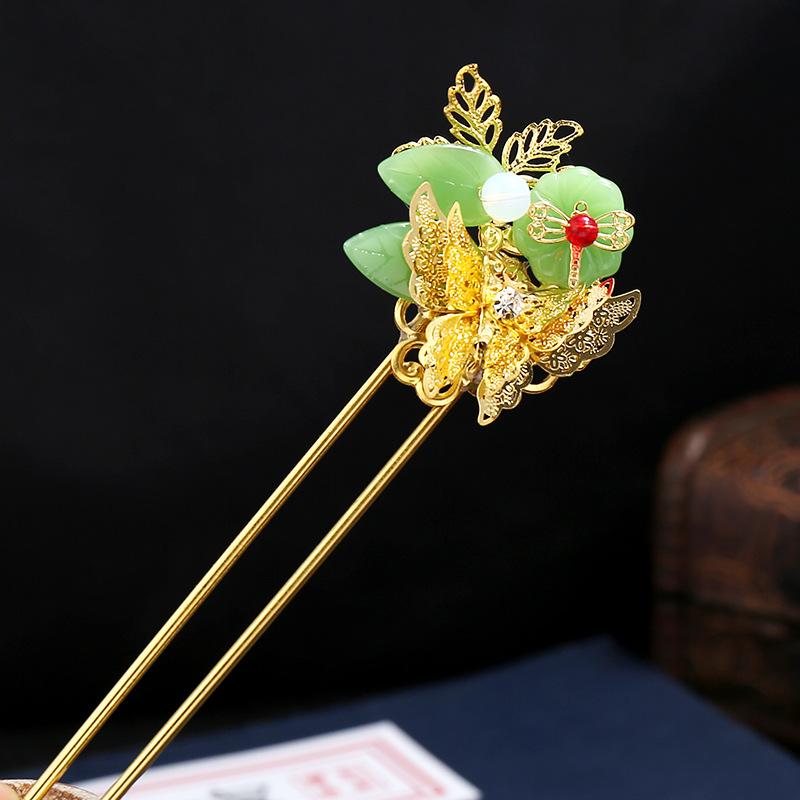 

Антикварная перегородчатая заколка для волос заколка для волос заколка для волос старинная одежда аксессуары для волос жженая синяя заколка-феникс ретро бахрома шаг тряска аксессуары для ханьфу