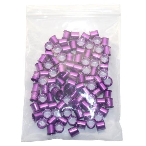 100 Buc 8mm Diametru Pasăre Porumbel Inel Digital de Picior din Aluminiu Personalizat 4 Culori NR.001-100 Inele Digitale din Aluminiu