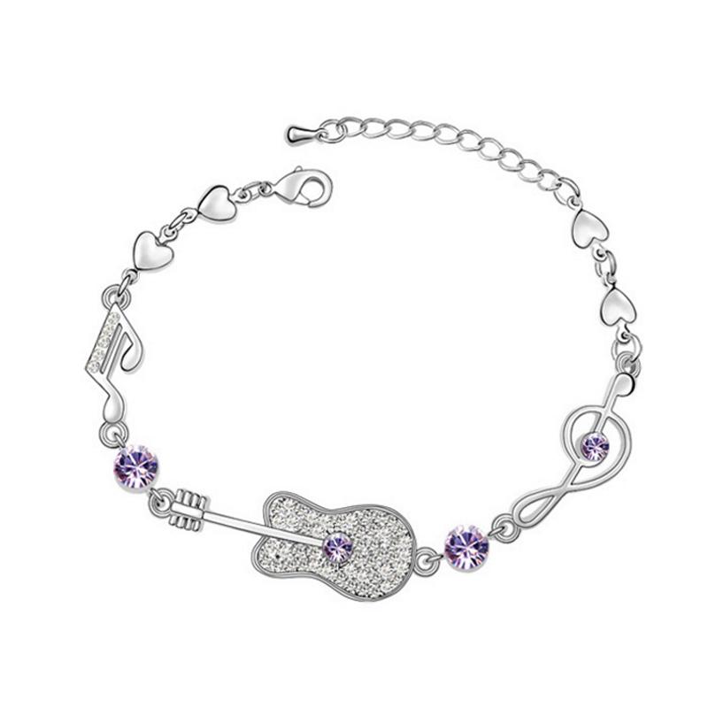 Fashion Bracelet Wedding Female Heart Crystal Bracelets For Women Luxury Temperament Silver -Color Fine Jewelry Gift