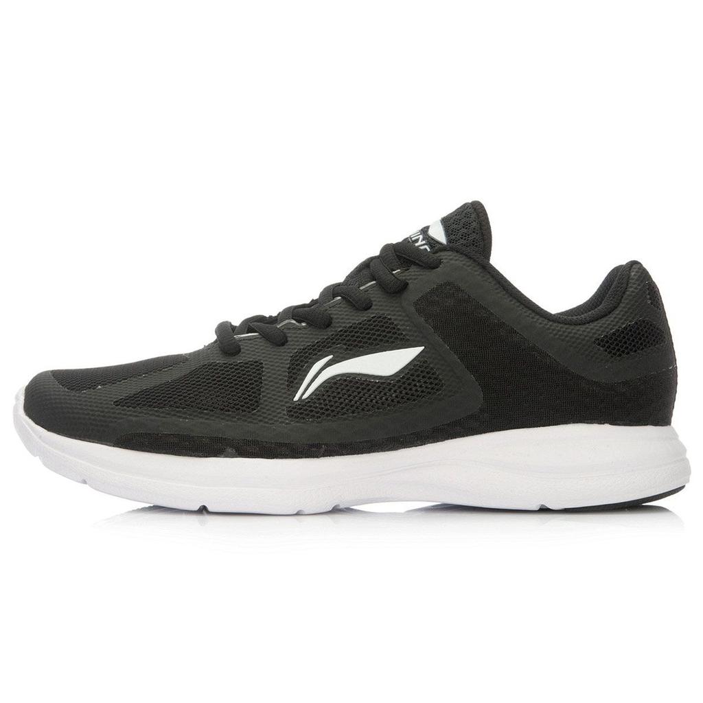 Li-Ning Lightweight Breathable Low-Top Running Shoes Women Sneakers Black White ARBL038-4