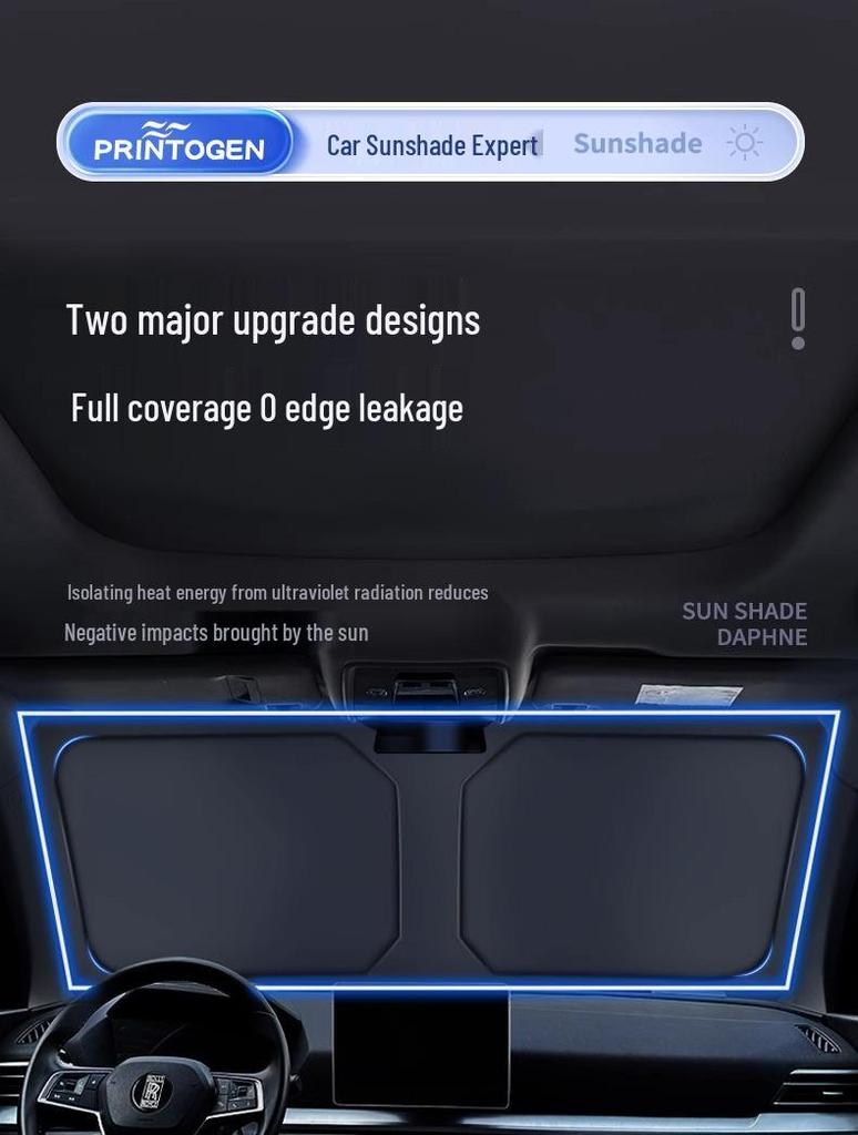 Haval Car Window Sunshade: Heat Insulation Umbrella for H6, Mythical Beast, Big Dog, H2H9, and F7 Front Windshields.