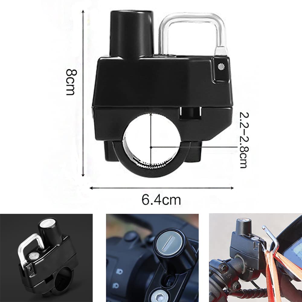 Samcos Motorcycle Helmet Lock, Helmet Holder, 1 Set, Multi-functional, Universal Holder, Anti-Theft, Motorcycle, Electric
