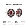 2026, 925 Sterling Silver Ring Earrings Pendant Necklace Natural Garnet January Birthstone Jewelry Set for Women's Banquet Gifts