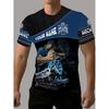 Men Tees Summer Tool Engineering Printed T-shirt Men's Casual Street Style Elastic Round Neck 3d T-shirts