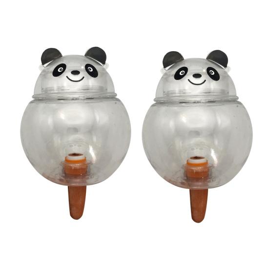 Yousheng 1/2/3Pcs Automatic Flower Watering Device Panda Design Self-Watering Planter Insert Soil Moisture Regulator Transparent Plant Waterer