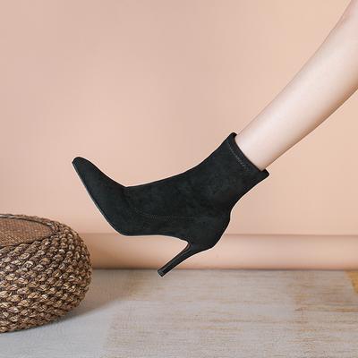 Boots Women's Autumn Ins Skinny Boots Versatile Pointed Martin Boots Short Boots Stiletto High Heels Single Boots