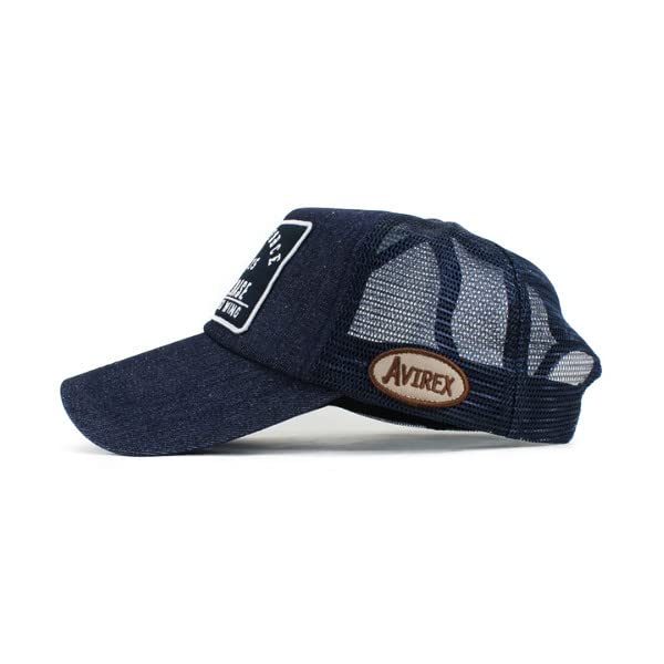 Avirex Mesh American Casual Popular Trend Gift Men's Cap, Style, Brand, Outdoor, (AFBASE (Indigo))