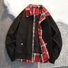 Autumn Youth Plaid Patchwork Casual Jacket - Unisex