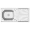 VidaXL Jeu d'Evier de Cuisine et Egouttoir Evier Encastré Lavabo de Cuisine Maison Intérieur Argenté 1000x500x155 mm Acier 147236.