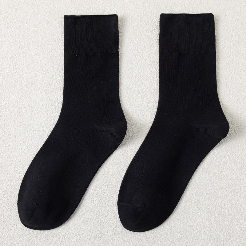 Female Spring and Summer Thin Cotton Pure Color Deodorizing Sweat Absorption Anti Pilling All Go Boneless Tube Socks