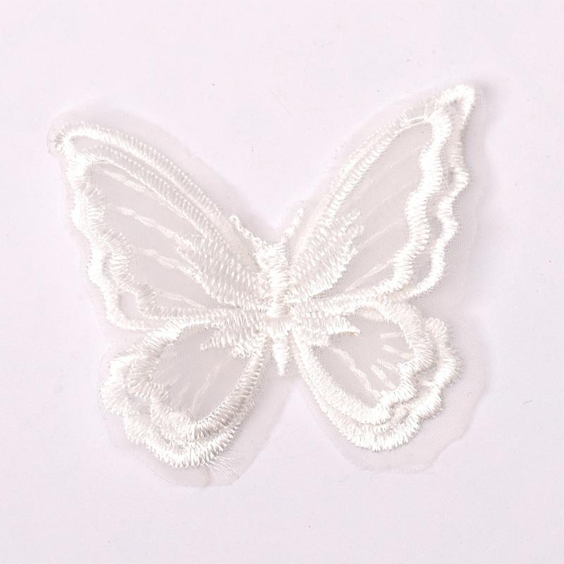 

20 шт. Вышитая бабочка, пришивная или приклеиваемая утюгом нашивка-значок, свадебное, подвенечное платье, вышитая аппликация, швейное рукоделие, DIY, швейные аксессуары